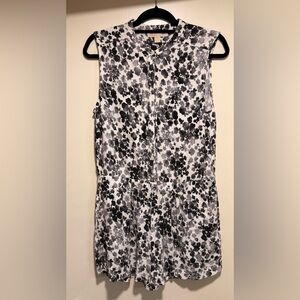 Michael Kors Black and White Floral Jumpsuit